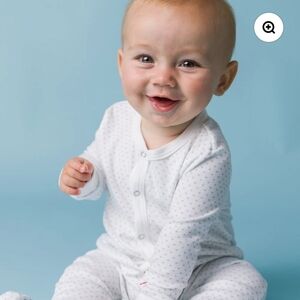 12 12 Navy And White Polka Dot Footie